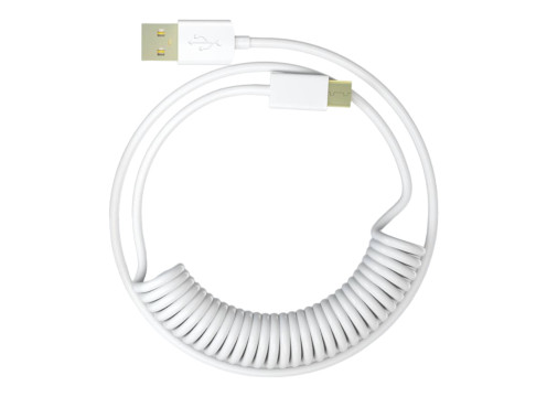 1StPlayer USB-A to USB-C Spring up to 2.5m Cable Light Gray