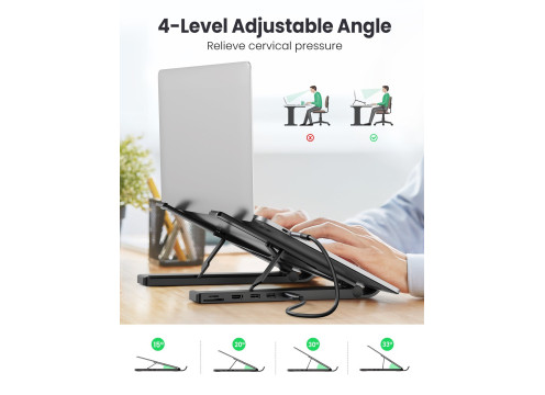 UGREEN Laptop Stand 5in1 with USB-A x2 | HDMI | SD | USB-C Dock
