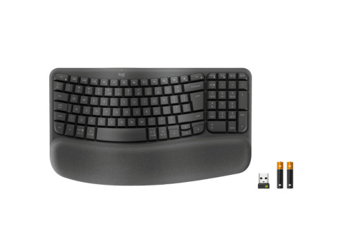 מקלדת ארגונומית אלחוטית Logitech Wave Keys