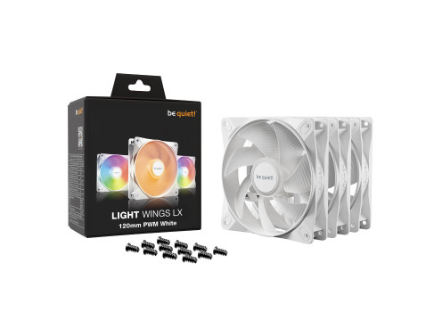 be quiet! Light Wings LX 120mm PWM White Triple-Pack
