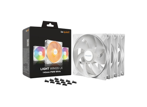 be quiet! Light Wings LX 140mm PWM White Triple-Pack