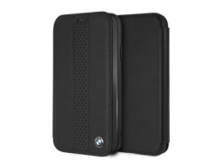 CG Mobile Iphone XR BMW PERFORATED CENTSTRIPE Real Leather PC/TPU Booktype Case - Black