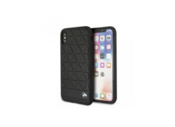 CG Mobile IPhone X/XS BMW EMBOSSED HEXAGON Real Leather Hard Case - Black