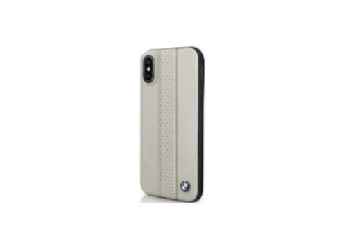 CG Mobile IPhone X/XS BMW PERFORATED CENTER STRIPE Real Leather PC/TPU Case - Taupe