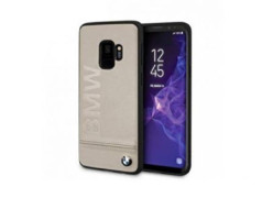 CG Mobile Galaxy S9 BMW SIGNATURE Real Leather Imprint Logo Hard Case - Taupe