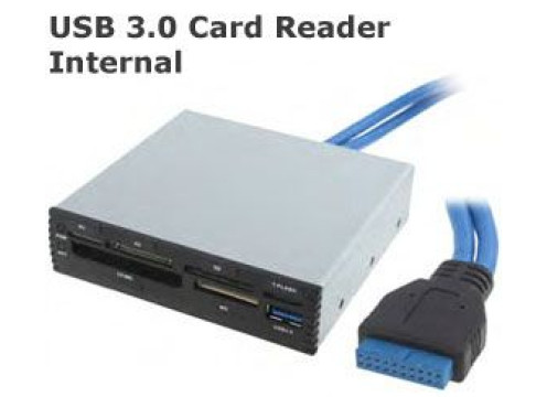 Premium 3.5" Front Bay Card Reader with USB 3.0