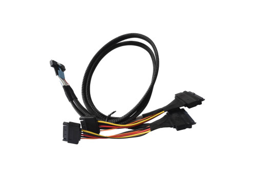 MCIO X8 to 2xSFF-8639 U.2 65cm Cable