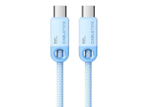 CABLETIME USB-C 100W Charging Cable 1m - Blue