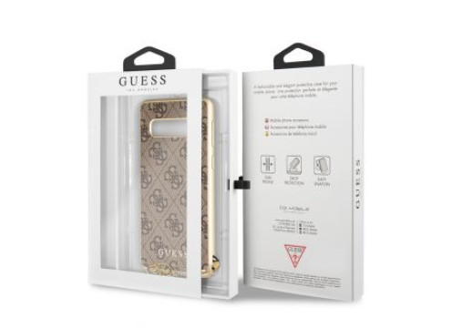 CG Mobile Galaxy S10 GUESS Logo CHARMS COLLECTION Hard Case - Brown