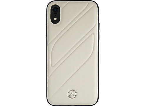 CG Mobile כיסוי קשיח מעור לאייפון XR בצבע אפור מרצדס רשמי