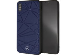 CG Mobile IPhone X/XS MERCEDES NEW ORGANIC I Genuine Leather Hard Case - Navy
