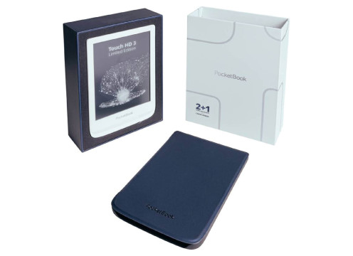 PocketBook 6 632 Touch HD 3 White Limited Edition with Blue Cover