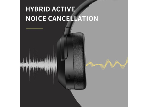 אוזניות קשת אלחוטיות עם ביטול רעשים אקטיבי Edifier W820NB צבע שחור