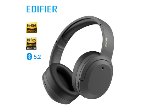 אוזניות קשת אלחוטיות עם ביטול רעשים אקטיבי Edifier W820NB Plus צבע אפור