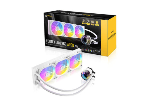 קירור נוזלי למעבד Antec VORTEX LUM 360 ARGB White 360mm