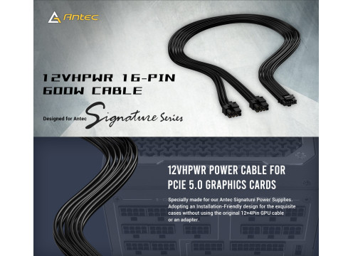 Antec PCIE Gen5 12VHPWR 600W 16P SP Cable