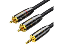 כבל אודיו UGREEN 10961 3.5mm Male to RCA male x2 Hi-Fi SCC 2m