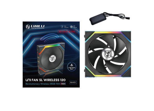 Lian-Li UNI SL Wireless 120mm Reverse Black Fan