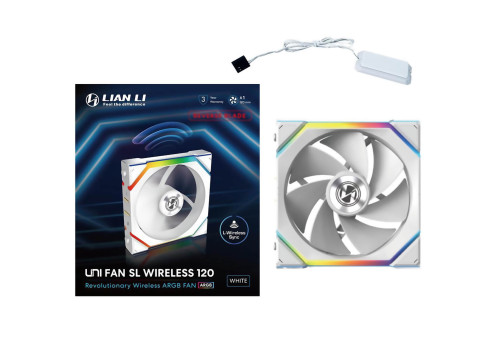 Lian-Li UNI SL Wireless 120mm Reverse White Fan