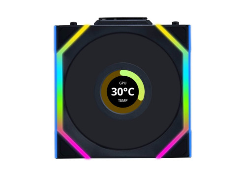 Lian-Li UNI SL Wireless LCD 120mm Reverse Black Fan
