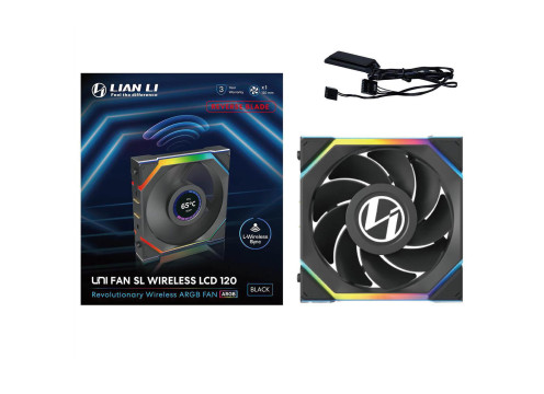 Lian-Li UNI SL Wireless LCD 120mm Reverse Black Fan