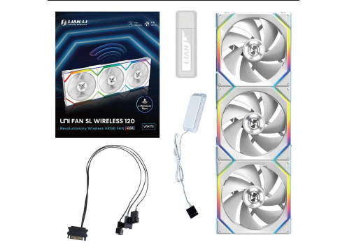 Lian-Li UNI SL Wireless White 120mm 3xFans