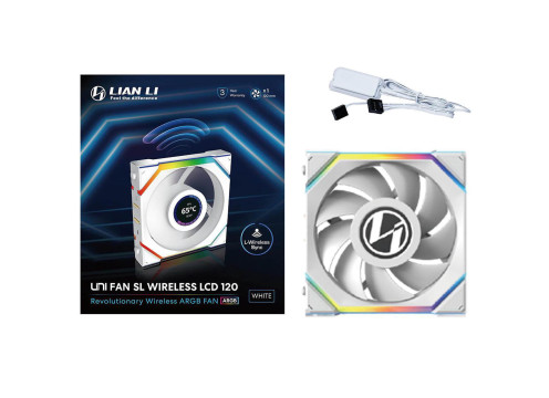 Lian-Li UNI SL Wireless LCD 120mm White Fan