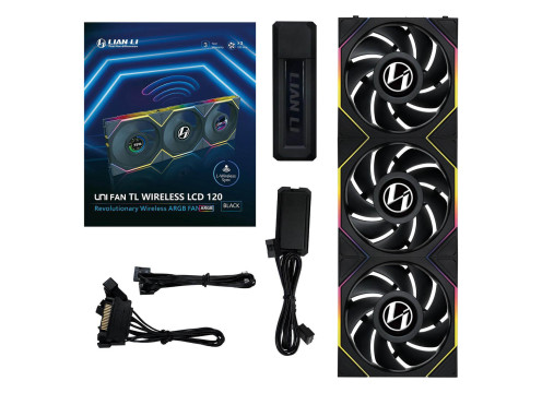 Lian-Li TL120 UNI Wireless LCD 120mm Black 3x Fans
