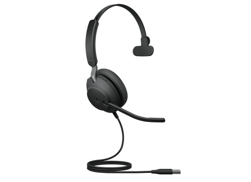 אוזניות קשת מונו חוטיות עם מיקרופון מובנה Jabra Evolve2 40 MS Mono USB-A