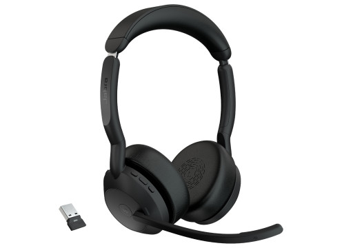 אוזניות קשת אלחוטיות עם מיקרופון מובנה Jabra Evolve2 55 MS USB-A Stereo