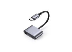 ממיר דיגיטלי לאנלוגי UGREEN USB-C to 3.5 mm + USB-C | PD 30W | 24-bit-96kHz | DAC Splitter