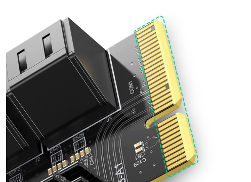 כרטיס הרחבה UGREEN PCI-E to x5 SATA3.0