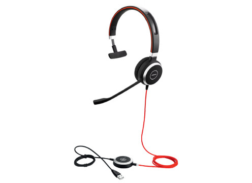 אוזניות קשת מונו חוטיות עם מיקרופון מובנה Jabra Evolve 40 MS Mono