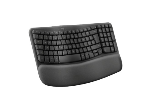 Logitech Wave Keys Ergonomic Wireless Keyboard Graphite