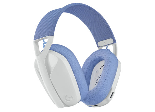 אוזניות קשת אלחוטיות לגיימינג Logitech G435 Lightspeed צבע לבן
