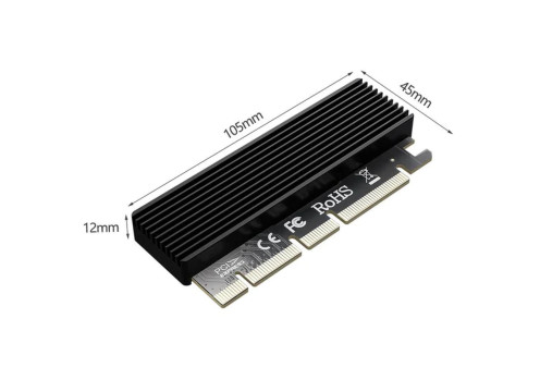 Acasis NVMe M.2 32Gbps to PCIe X16/X8/X4 Card With Heatsink