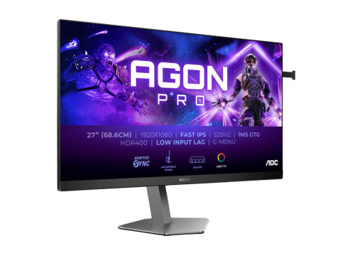 מסך מחשב לגיימינג AOC 27" AGON Pro IPS FHD 520Hz 0.5ms