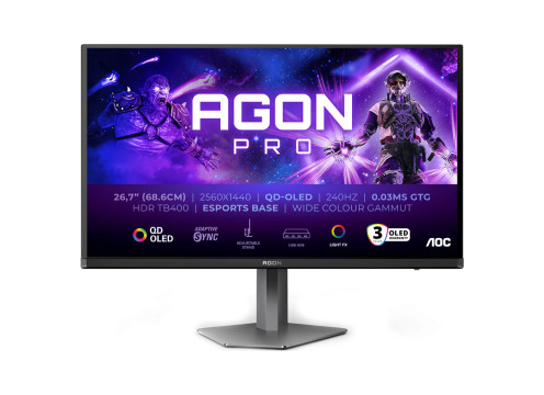 מסך מחשב לגיימינג AOC 26.7" AGON Pro OLED QHD 240Hz 0.03ms