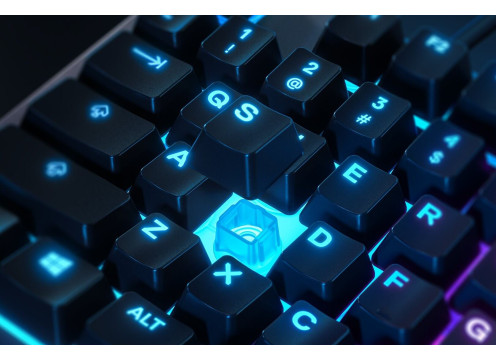 מקלדת גיימרים - מקלדת באנגלית בלבד SteelSeries Apex 3 RGB US