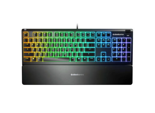 מקלדת גיימרים - מקלדת באנגלית בלבד SteelSeries Apex 3 RGB US