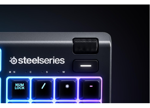 מקלדת גיימרים - מקלדת באנגלית בלבד SteelSeries Apex 3 RGB US