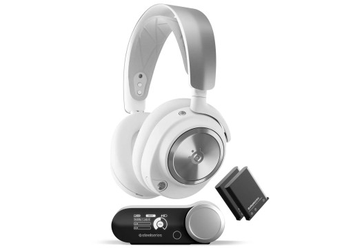 אוזניות קשת אלחוטיות לגיימינג SteelSeries Arctis Nova Pro White צבע לבן