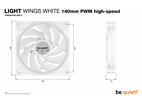 be quiet! Light Wings White 140mm PWM high-speed