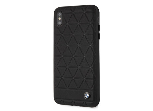 CG Mobile כיסוי קשיח מעור אמיתי לאייפון X/XS בצבע שחור BMW רשמי