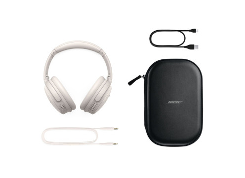 אוזניות קשת אלחוטיות עם ביטול רעשים אקטיבי Bose QuietComfort צבע לבן