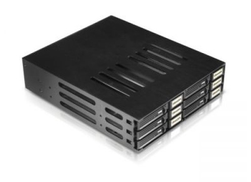iStarUSA 5.25" to 6x2.5" SATA SAS 6 Gbps HDD SSD Hot-swap Rack