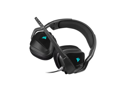 אוזניות קשת חוטיות לגיימינג Corsair VOID RGB ELITE USB Premium צבע שחור