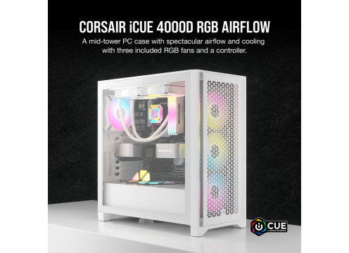 Corsair 4000D RGB Airflow Case White
