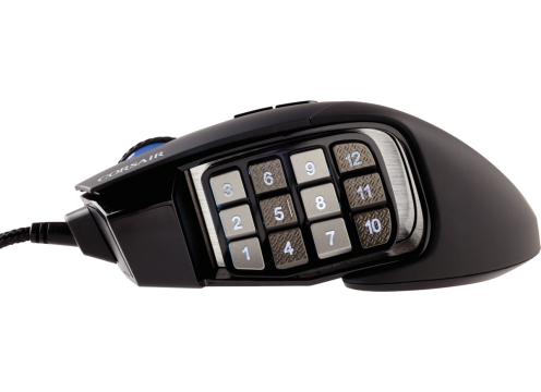 Corsair Scimitar RGB Elite Optical MOBA/MMO Gaming Mouse - Black