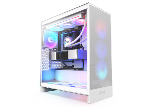 מארז מחשב NZXT H7 Flow RGB Mid-Tower ATX White
